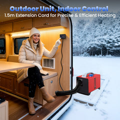 MUDIRO WS-1 8KW Air Diesel Heater with bluetooth App Control & Adapter Auto Start-Stop 110V-240V AC 12V/24V DC for Camping, RV, Tent