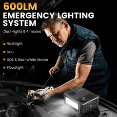 MUDIRO M-JC6 7000A Jump Starter with Air Compressor for Cars Motorcycles 10L Diesel Engines