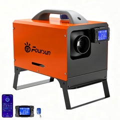 Diesel Air Heater without Adapter with Bottom Bracket for Easy Installation, 12V/24V, APP/Remote/LCD 3-Way Smart Control, Auto Altitude Adjust up to 5000m, 7 Quick Functions, for RV Truck Camper Van Boat Tent Garage