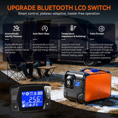 Foursun All‑in‑One‑Diesel‑Luftheizer 8 kW 12V, APP‑&‑Bluetooth‑Steuerung, Höhenanpassung bis 5000 m, Mehrsprachige Sprachausgabe, Parkheizung für Wohnmobil, LKW, Zelt, Boot, Garage