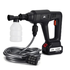 MUDIRO 4.0Ah 200Bar 3500W High Pressure Cordless Car Washer 6-in-1 Multi-Function Nozzle Car Cleaning Water Gun