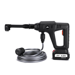 MUDIRO 4.0Ah 200Bar 3500W High Pressure Cordless Car Washer 6-in-1 Multi-Function Nozzle Car Cleaning Water Gun