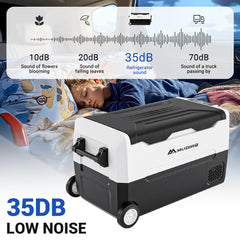 Pre-Sale Mudiro 12V Car Refrigerator with bluetooth 35L/55L Compressor Cooler for Car Home 12/24V DC 110/240V AC