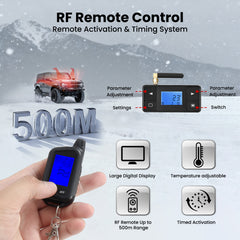 12V5KW MUDIRO Diesel/Gasoline Fuel Liquid Heater 500m RF Remote Control LCD Switch Brushless Water Pump Preheater For Trucks Van