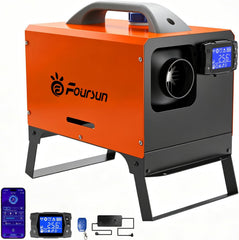 Diesel Air Heater with Bottom Bracket for Easy Installation, 12V/24V, APP/Remote/LCD 3-Way Smart Control, Auto Altitude Adjust up to 5000m, 7 Quick Functions, for RV Truck Camper Van Boat Tent Garage