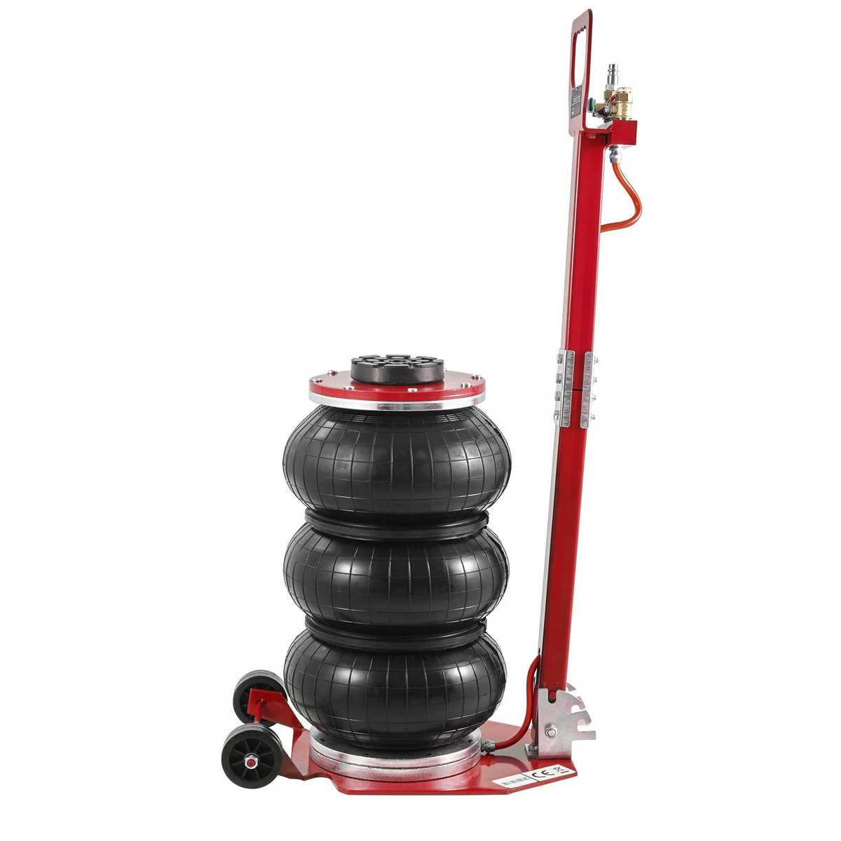 Mudiro Air Jack 3 Ton 6600 lbs / 5 Ton 11000 lbs Air Bag Jack with Six Steel Pipes 15.75 inch/400 mm / 18.5 inch/470 mm Lift up Fast Lifting Pneumatic Jack with Adjustable Long Handle for Cars Garages Repair - 3T