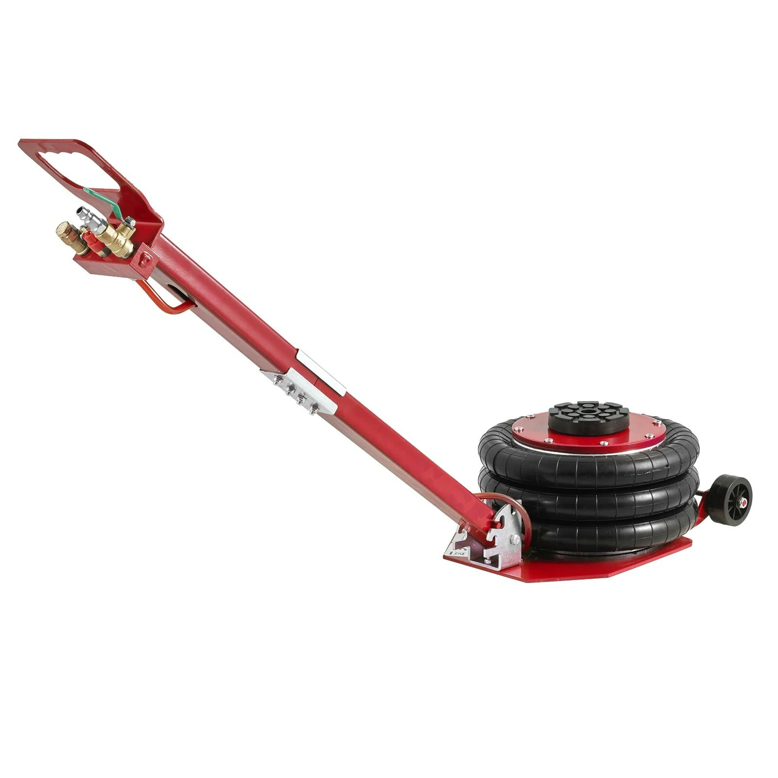 Mudiro Air Jack 3 Ton 6600 lbs / 5 Ton 11000 lbs Air Bag Jack with Six Steel Pipes 15.75 inch/400 mm / 18.5 inch/470 mm Lift up Fast Lifting Pneumatic Jack with Adjustable Long Handle for Cars Garages Repair - 3T