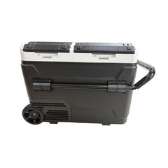 MUDIRO  Portable Car Refrigerator, 12 Volt Car Fridge, 50L Portable Dual Zone Freezer