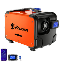Foursun All‑in‑One‑Diesel‑Luftheizer 8 kW 12V without Adapter, APP‑&‑Bluetooth‑Steuerung, Höhenanpassung bis 5000 m, Mehrsprachige Sprachausgabe, Parkheizung für Wohnmobil, LKW, Zelt, Boot, Garage