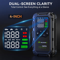 M-JA3 Car Jump Starter with Air Compressor 6000A 160PSI, Battery Jumper Starter Portable(All Gas/8L Diesel), 12V Jump Box Battery Charger