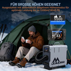 Diesel Heater 12 V/24 V/230 V 8 KW without Adapter with CO Protection (Auto Shut-Off & Alarm), Bluetooth/Remote Control, TFT Display, Car Height Adjustment, China Auxiliary Heater for Camping, Motorhome, Tent