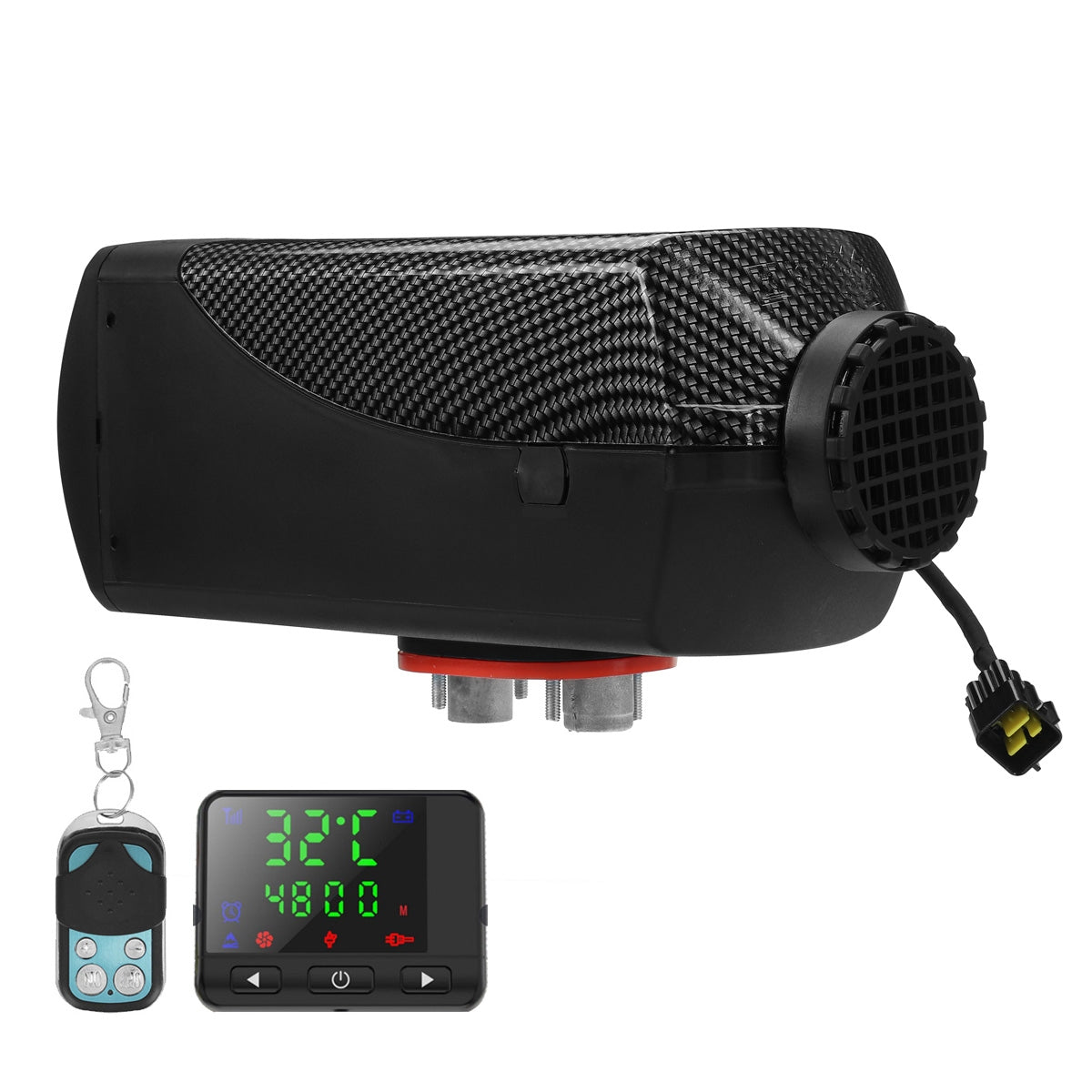 Mudiro 2KW/8KW 12V Auto Standheizung Diesel Lufterhitzer Fernbedienung LCD Monitor Schwarz für Wohnmobile Lastwagen Auto